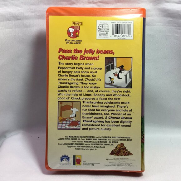 Peanuts Classic A Charlie Brown Thanksgiving VHS Tape Tested - Picture 2 of 6